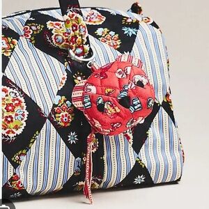 Anthropologie X Vera Bradley bear keychain coin purse